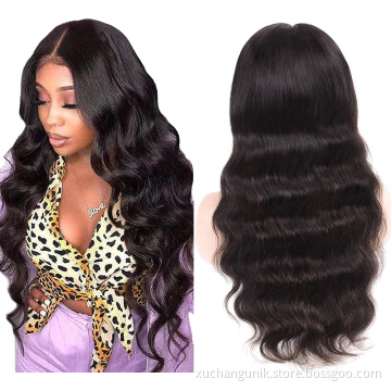 Uniky Body Wave Wigs 13x4 Transparent Lace Front Wig Human Hair Soft Shiny High Quality Brazilian Hair Wig